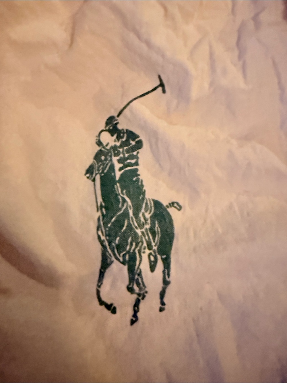 Polo by Ralph Lauren Natural Canvas Tote with Green Text